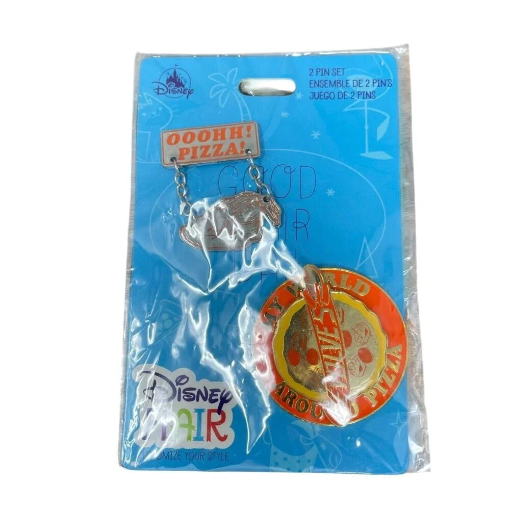Disney Parks‎ Pixar FLAIR Pin Set Toy Story Aliens Pizza Planet Spinner